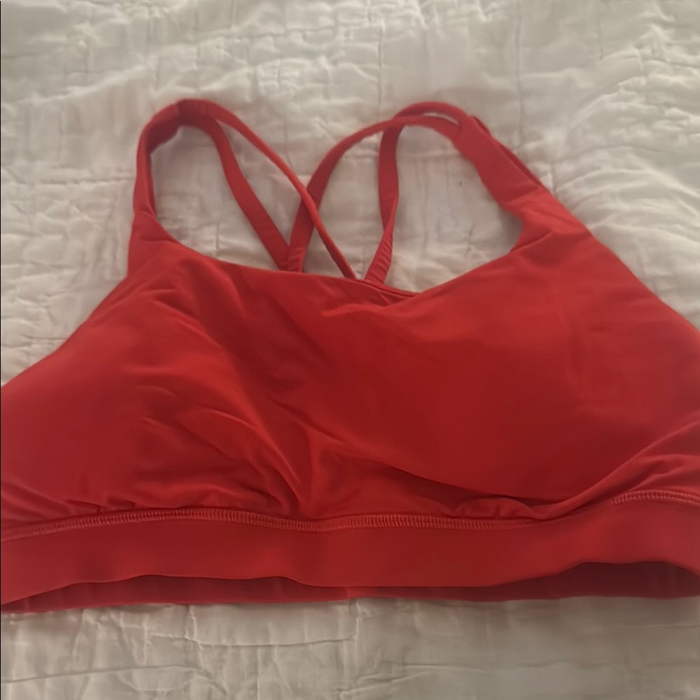 Red lulu lemon Sports Bra